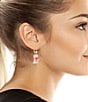 Color:Pink - Image 3 - Crystal Cupcake Rhinestone Mismatch Drop Earrings