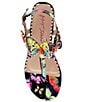 Color:Black/Multi - Image 5 - Dacie Beaded Butterfly T-Strap Thong Sandals