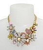 Color:Multi - Image 3 - Daisy Bib Crystal Statement Necklace