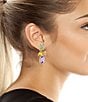 Color:Multi - Image 3 - Daisy Stone Mismatch Drop Earrings