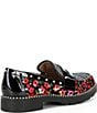 Color:Black Ditsy Floral - Image 2 - Darian Floral Rhinestone Penny Loafers