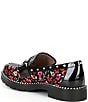 Color:Black Ditsy Floral - Image 3 - Darian Floral Rhinestone Penny Loafers