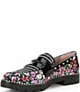 Color:Black Ditsy Floral - Image 4 - Darian Floral Rhinestone Penny Loafers