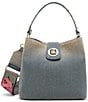 Betsey Johnson Denim Turnlock Dome Studded Handle Bucket Bag - Image 1