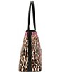 Betsey Johnson Leopard Embroidered Patch Floral Tote Bag, Color:Multi - Image 4