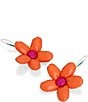 Color:Orange - Image 2 - Flower Dangle Statement Drop Earrings
