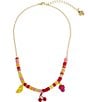 Color:Multi/Red - Image 1 - Fruit Charm Bib Collar Necklace