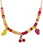Color:Multi/Red - Image 2 - Fruit Charm Bib Collar Necklace