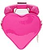 Color:Pink - Image 2 - Functional Embellished Heart Phone Tag Crossbody Bag
