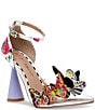 Color:White/Multi - Image 1 - Gidelle Butterfly Beaded Ankle Strap Pumps