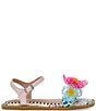 Color:Pink Multi - Image 2 - Girls' Brice Floral Embellished Sandals (Youth)