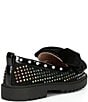 Color:Black Multi - Image 2 - Girls' Carlo Rhinestone and Pearl Studded Bow Loafers (Youth)