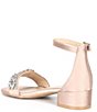 Color:Champagne - Image 3 - Girls' Mel Satin Jewel Embellished Dress Sandals (Youth)