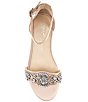 Color:Champagne - Image 5 - Girls' Mel Satin Jewel Embellished Dress Sandals (Youth)