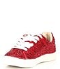 Color:Red - Image 4 - Girls' Sidny Rhinestone Embellished Lace-Up Sneakers (Youth)