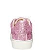 Color:Pink - Image 3 - Girls' Sidny Rhinestone Embellished Lace-Up Sneakers (Youth)