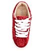 Color:Red - Image 5 - Girls' Sidny Rhinestone Embellished Lace-Up Sneakers (Youth)