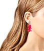 Color:Pink - Image 2 - Gummy Bear Drop Earrings
