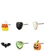 Betsey Johnson Halloween Pumpkin 6-Piece Stud Earring Set - Image 2