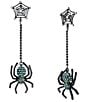 Betsey Johnson Halloween Spiderweb Linear Earrings - Image 1