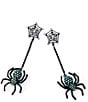 Betsey Johnson Halloween Spiderweb Linear Earrings - Image 2