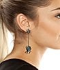 Betsey Johnson Halloween Spiderweb Linear Earrings - Image 3