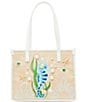 Color:Natural - Image 1 - Horsin Around Raffia Pearl Embellished Tote Bag