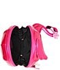 Color:Pink - Image 3 - Hot As Flock Metallic Crossbody Bag
