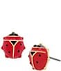 Color:Red - Image 1 - Ladybug Stud Earrings