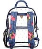 Color:Denim - Image 2 - Large Denim Floral Clear Backpack