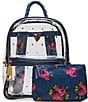 Betsey Johnson Large Strawberry Print Clear Backpack