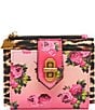 Betsey Johnson Leopard Floral Bifold Wallet, Color:Pink Multi - Image 1