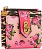 Betsey Johnson Leopard Floral Bifold Wallet, Color:Pink Multi - Image 5