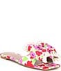 Color:White/Multi - Image 1 - Liah Floral Print Pearl Embellished Slide Sandals
