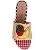 Color:Natural/Multi - Image 5 - Lindyy Fruit Bead Embellished Raffia Slide Sandals