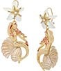 Color:White/Gold - Image 1 - Mermaid Drop Earrings