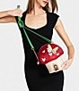 Color:Red - Image 6 - Mush Love Rhinestone and Butterfly Embroidered Crossbody Bag