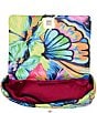 Color:Multi - Image 3 - Neon Butterfly Puffed Flap Crossbody Bag