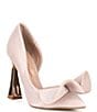 Color:Champagne - Image 1 - Nobble Bow Sparkle Pointed Toe Pumps