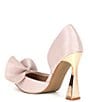 Color:Champagne - Image 3 - Nobble Bow Sparkle Pointed Toe Pumps