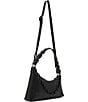 Betsey Johnson Off Kilter Rosette Chain Charm Asymmetrical Bag, Color:Black - Image 5