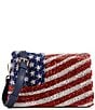 Betsey Johnson Oh My Stars American Flag Rhinestoned Crossbody Bag - Image 1