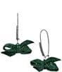 Color:Emerald - Image 1 - Pav Rhinestone Bow Dangle Drop Earrings