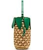 Betsey Johnson Pineapple Straw Drawstring Bucket Bag - Image 3