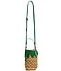 Betsey Johnson Pineapple Straw Drawstring Bucket Bag - Image 4