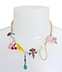 Color:Multi - Image 3 - Pool Party Bib Charm Collar Necklace