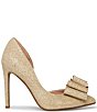 Color:Gold - Image 2 - Prince Metallic Glitter Bow Detail Pumps