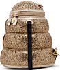 Color:Gold - Image 4 - Queen Bee Rhinestone Crossbody Bag