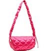 Color:Pink - Image 4 - Quilted Nylon Sling Bag