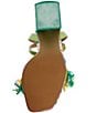 Color:Green/Multi - Image 6 - Quinta Beaded Flower Clear Block Heel Dress Sandals